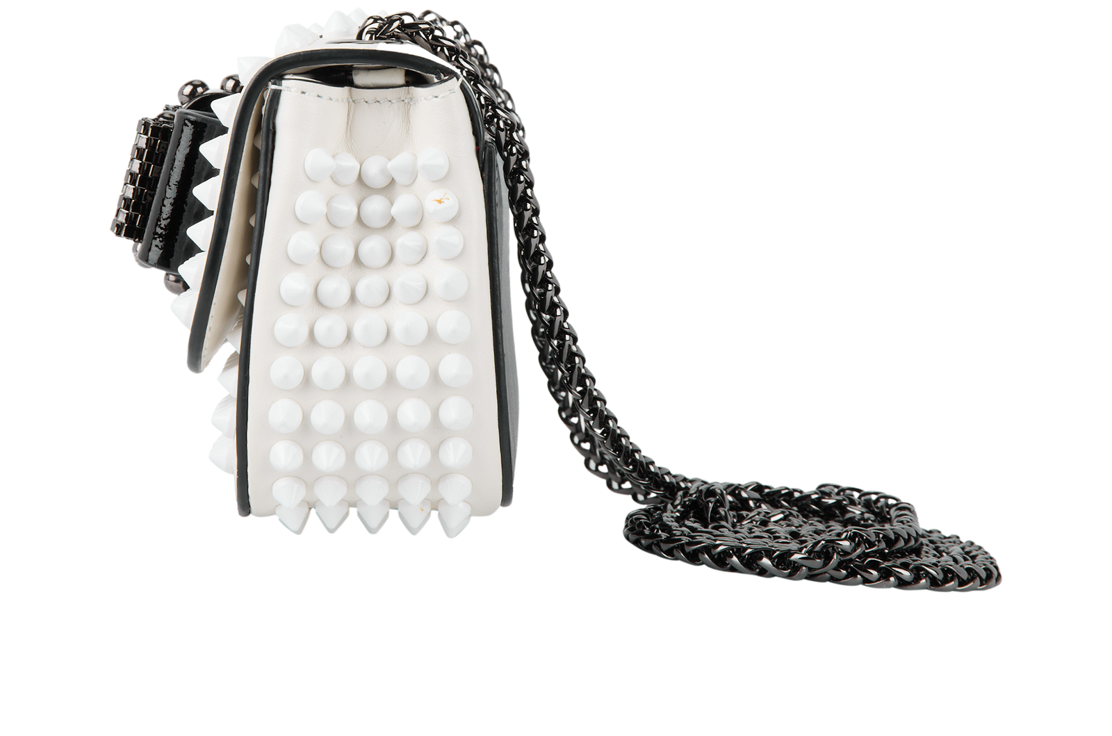 Sweet Charity Spikes Crossbody, &pound;520, Handbags, White, Leather, Bottom view